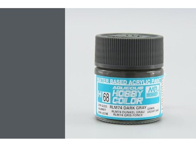 GUNZE H068 Aqueous Hobby Color - RLM 74 Dark Gray/Grigio Scuro 10ml