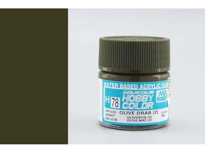 GUNZE H078 Aqueous Hobby Color - Olive Drab/Oliva Pallido 10ml